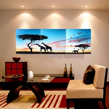 아프리카 자연 병풍 벽시계(120x40cm)