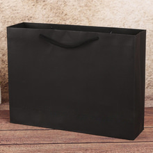 무지 가로형 쇼핑백(블랙) (43x32cm)