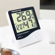 T17307 디지털 탁상 시계 / 온도습도 무소음 알람시계