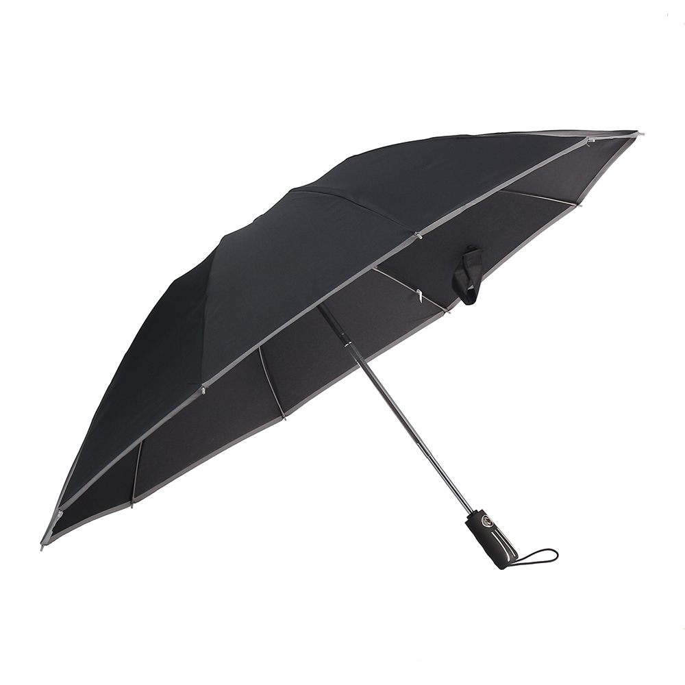 T26019 거꾸러 완전자동우산 (블랙) 안전반사띠 우산