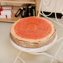 숲속 통나무 방석 두꺼운 카페 쿠션 원형 바닥